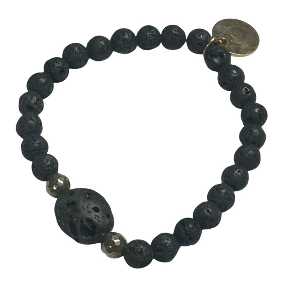 Snaffle Bit Lava Rock Bracelet - image 3